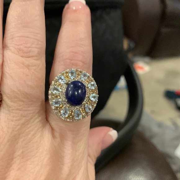 NWT. Size 8. SA blue lapis with Yellow citrine. Aquamarine. - Picture 1 of 3